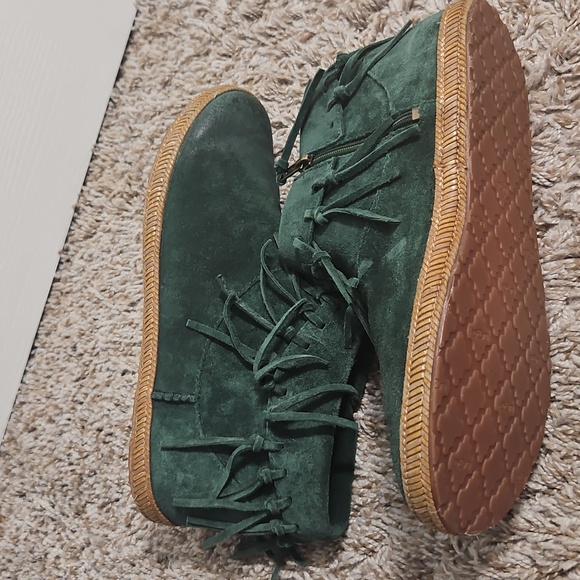 UGG Shenandoah Suede Moccasin Fringe Ankle Booties 8.5 - Picture 9 of 9